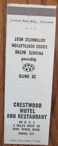 Crestwood Motel - Matchbook (newer photo)